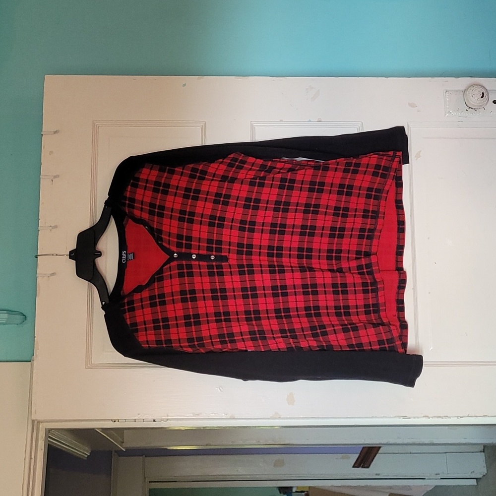 Chaps Red and Black Plad XL Shirt